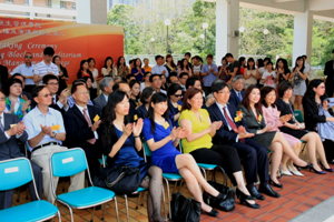 Guests and staff listened to the speech attentively