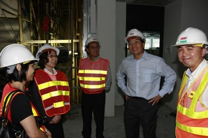 The delegation visited the Construction Site A 