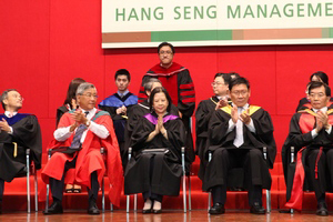 President, Provost, Vice Presidents, Deans, Programme Directors and other registryfessors wore Academic gowns to meet new students on the Opening Ceremony