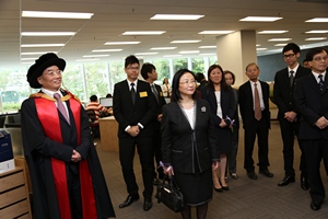 HSMC Managements and students visiting the New Academic Building