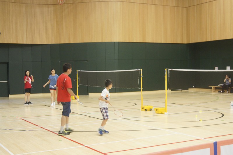 Badminton game at the Sports and Amenities Centre