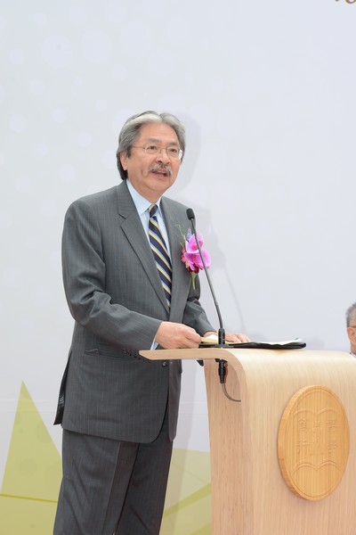 Financial Secretary the Hon John Tsang delivered his speech