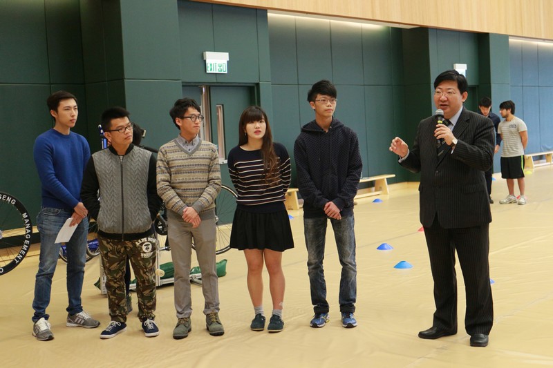 President Simon Ho gave a sharing speech at the test-ride