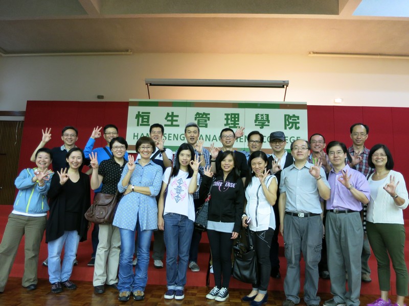 Group photo at College Hall, Block M