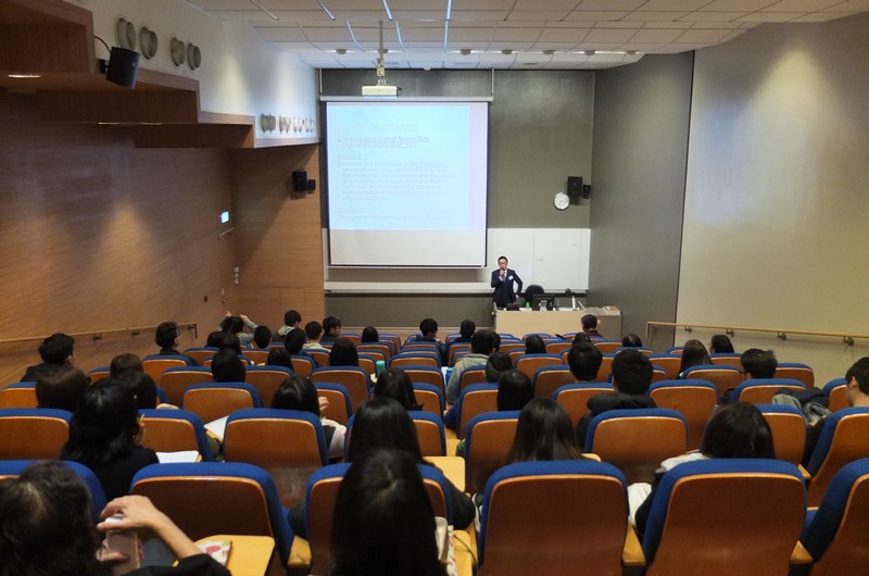 About 60 students and staff participated in the guest lecture