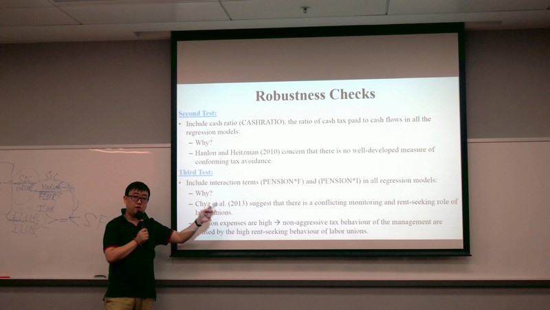 Dr Lawrence Lei was presented his research paper