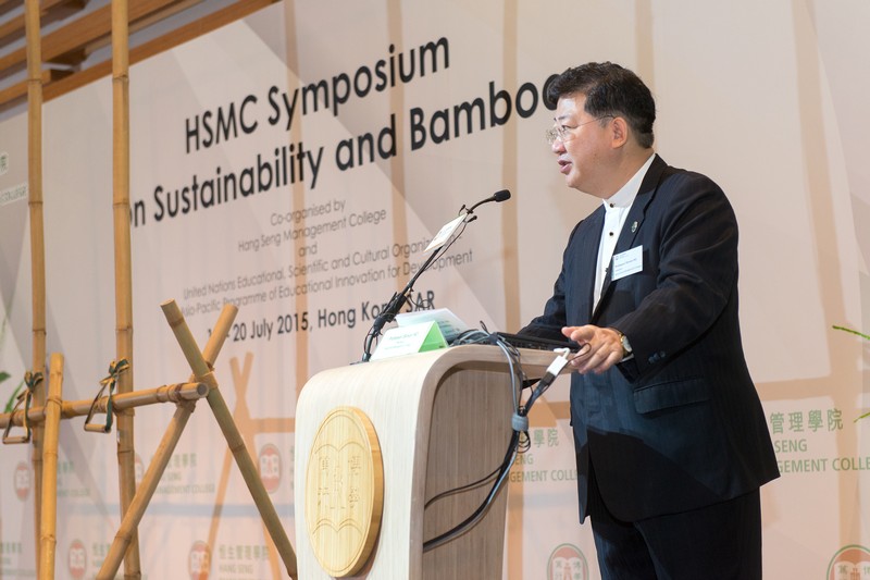 President Simon Ho delivered his welcome address at the Symposium Opening Ceremony