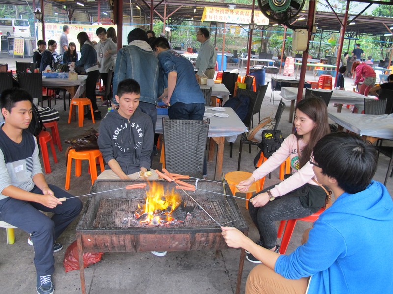 Professors and students from the School of Communication enjoyed a BBQ feast