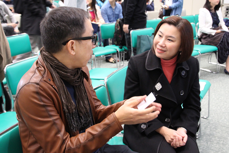 Mr Cheung and Prof Scarlet Tso, Dean of the School of Communication, shared their views