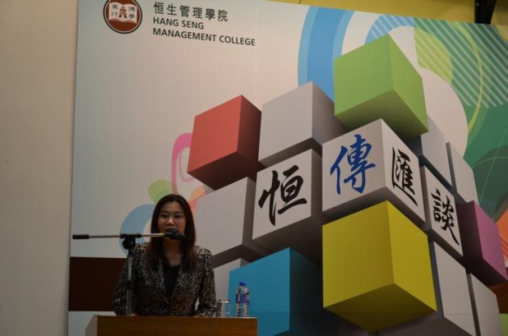 Prof Scarlet Tso, Dean of the School of Communication, gave a speech