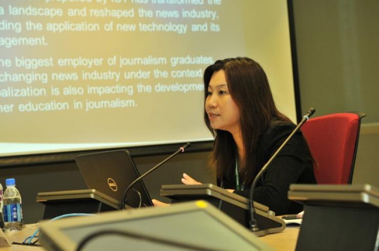 Prof Scarlet Tso, Dean of the School of Communication, HSMC, delivered a speech