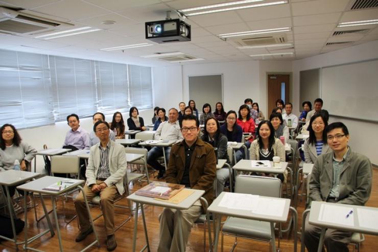 A group photo of Dr Chan and staff of The stewards