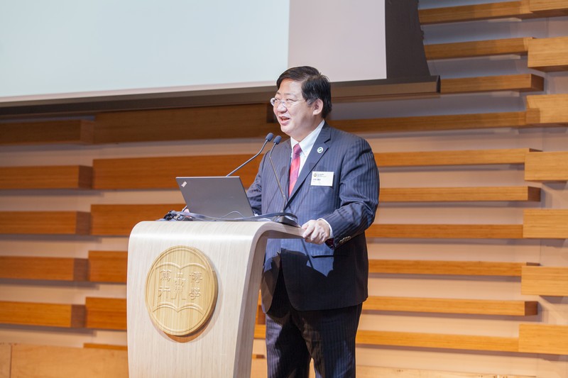 President Simon S M Ho gave a talk on “Development of Higher Education in Hong Kong” to the guests