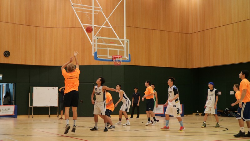 Exciting practice game between the two student teams