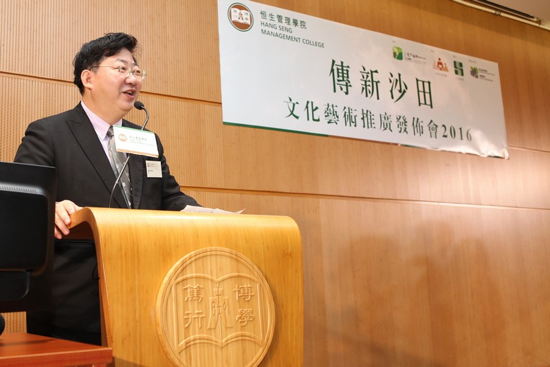 何順文校長表示活動能將沙田的歷史文化承傳,回饋社會