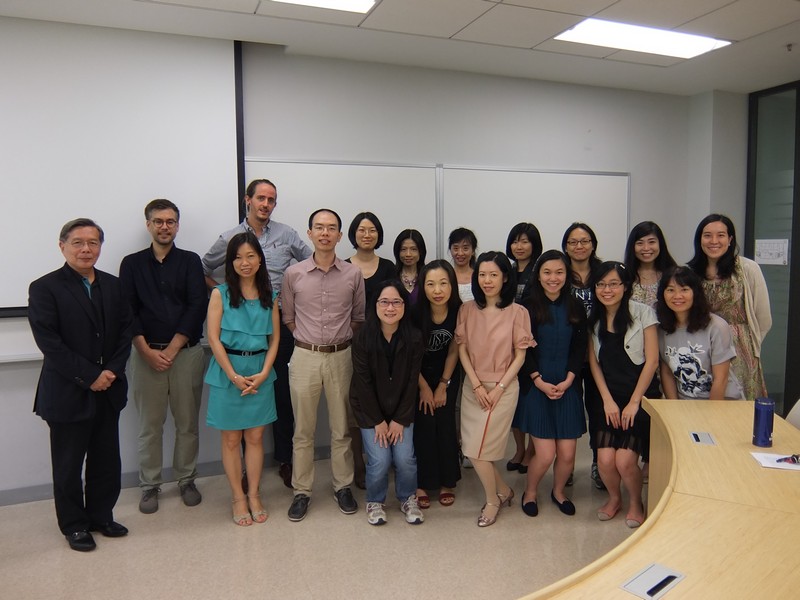 Group photo of Dr Marius Chan, teachers and students