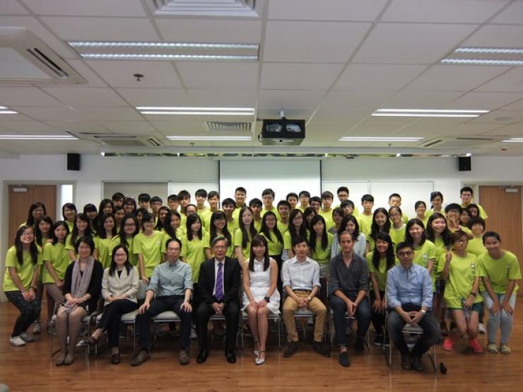 Group photo of professors and students