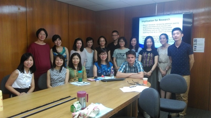 Dr Heidi Wong, Dr Rebecca Ong and Dr Holly Chung and other members of the Department of English after the seminar