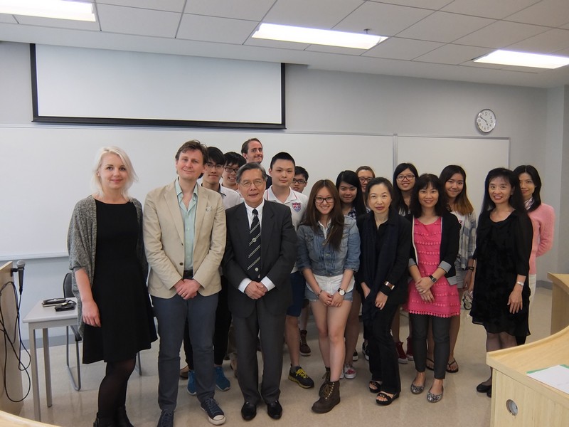 Group photo of Dr James Smith, teachers and students