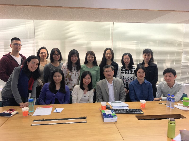 Group photo of Dr Dan Lu with teachers and professors