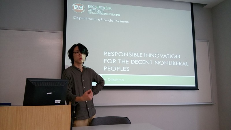 Dr P H Wong explained the idea of “responsible innovation”