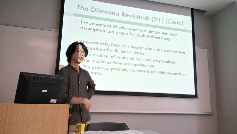 Dr P H Wong explored the two dilemmas in the topic with the audience