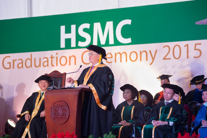 The new Chairman of the College Council, Dr Moses Cheng, blessed the graduates