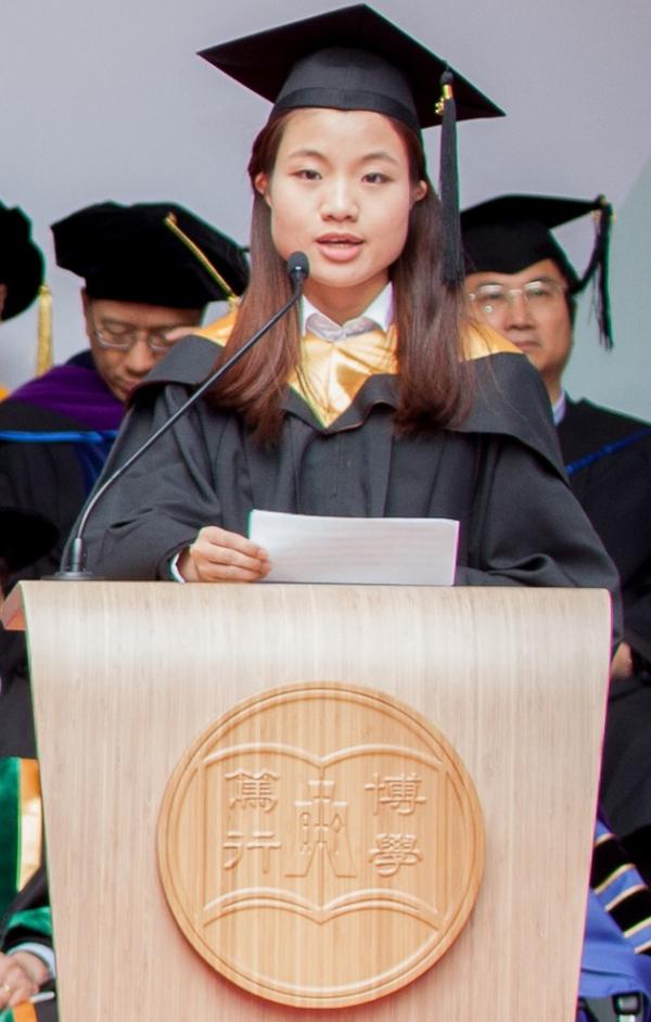 Ms Mandy Ng delivered the valedictory address on behalf of the graduates