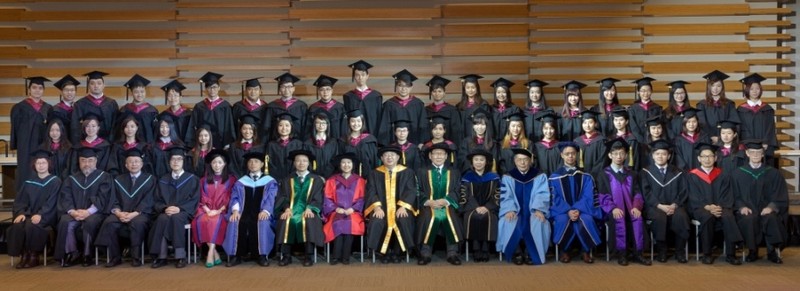 Graduating class of Bachelor of Translation with Business and academic staff members