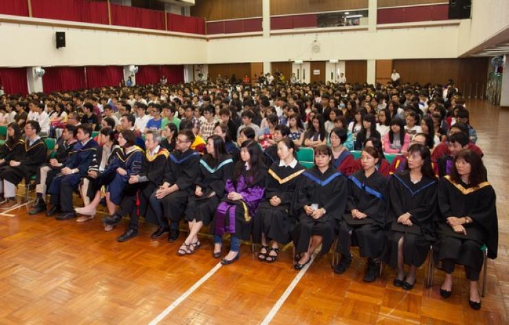 Academic staff and new students attended the Convocation