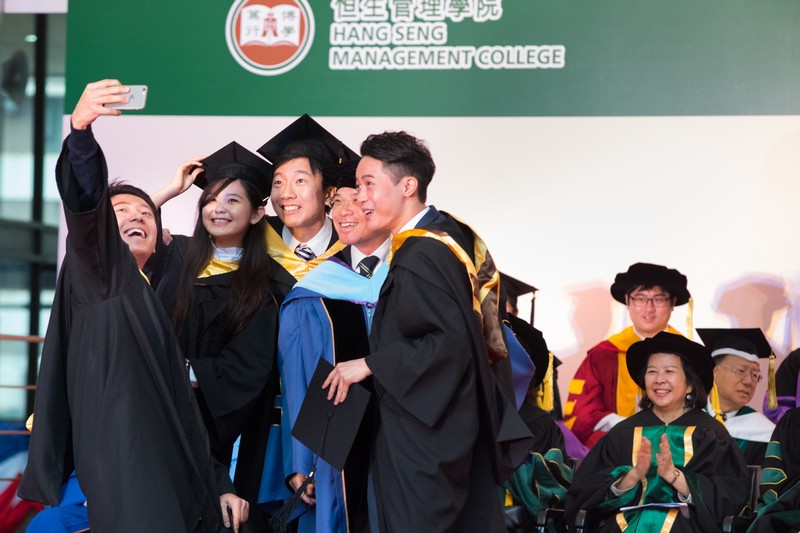 Dean Raymond So (School of Business) presented the graduands for the Bachelor Degree and Associate Degree in Business Administration to the Chairman of Board of Governors for the conferment of Bachelor Degree and Associate Degree in Business Administration and congratulated the graduates