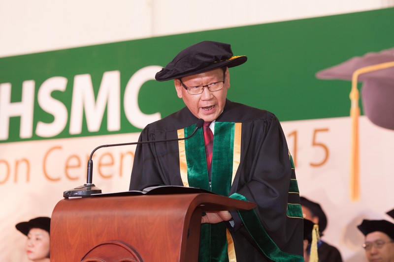 Dean Gilbert Fong (School of Translation) presented the graduands for the Bachelor Degree in Translation with Business to the Chairman of Board of Governors, for the conferment of Bachelor Degree in Translation with Business and congratulated the graduates