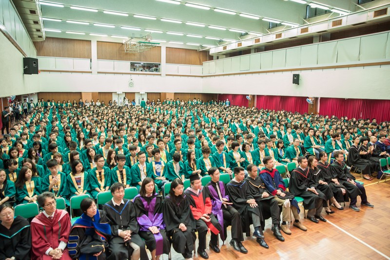 The College Hall was filled with new students and academic staff