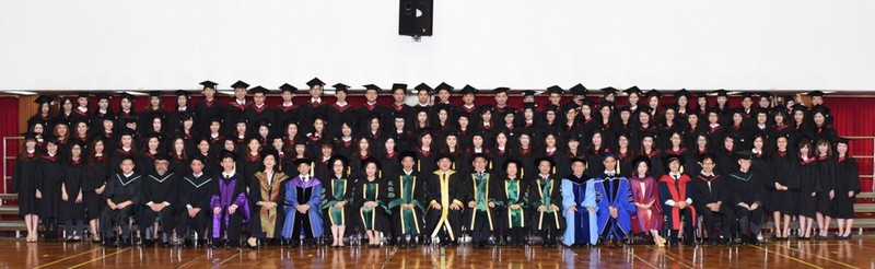 Graduating class of Bachelor of Translation with Business and academic staff members