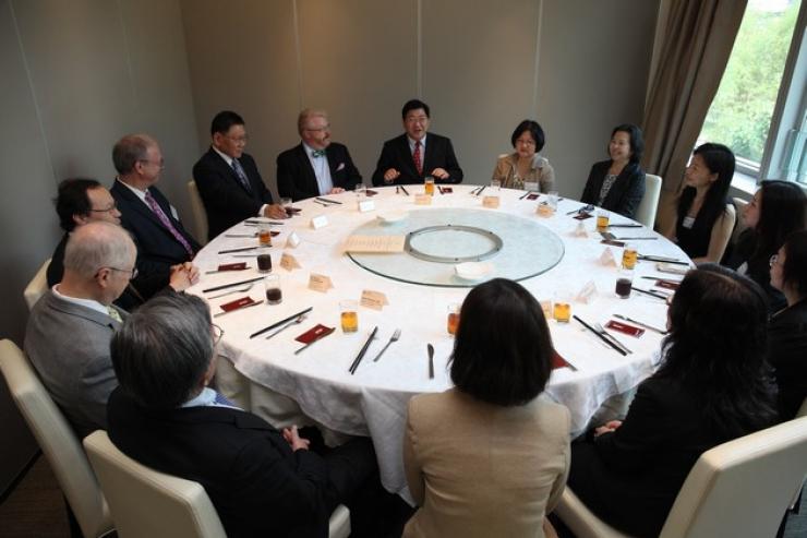 Guests and representatives enjoyed a Chinese luncheon hosted by Prof Simon Ho (middle)