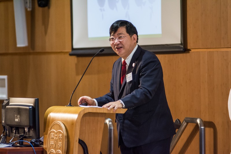 President Simon S M Ho gave a speech