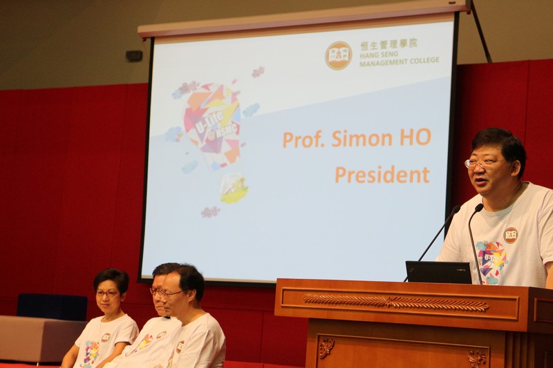 President Simon S M Ho welcoming our new students