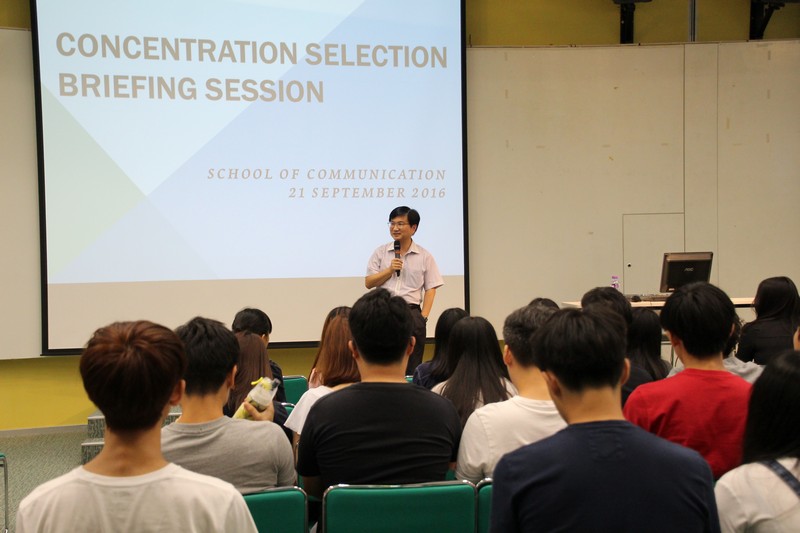 Associate Dean James Chang of BJC Programme, elaborated the key notes on concentration selection