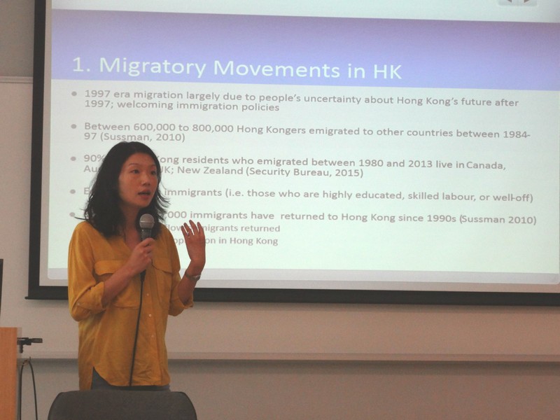 Dr Lucille Ngan gave an introduction to the migratory movements in Hong Kong