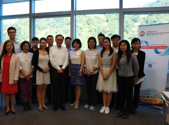 A memorable group photo with the trainer, Mr Sunny Wong and the course participants