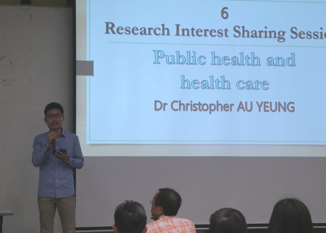 Dr Christopher Au Yeung introduced his team’s research project