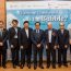 President Simon S M Ho (5th from left), Dr Edward Atlman (5th from right) and the Hon Kenneth Leung (6th from right) took a memorable photo together with the representatives of co-organiser and supporting units