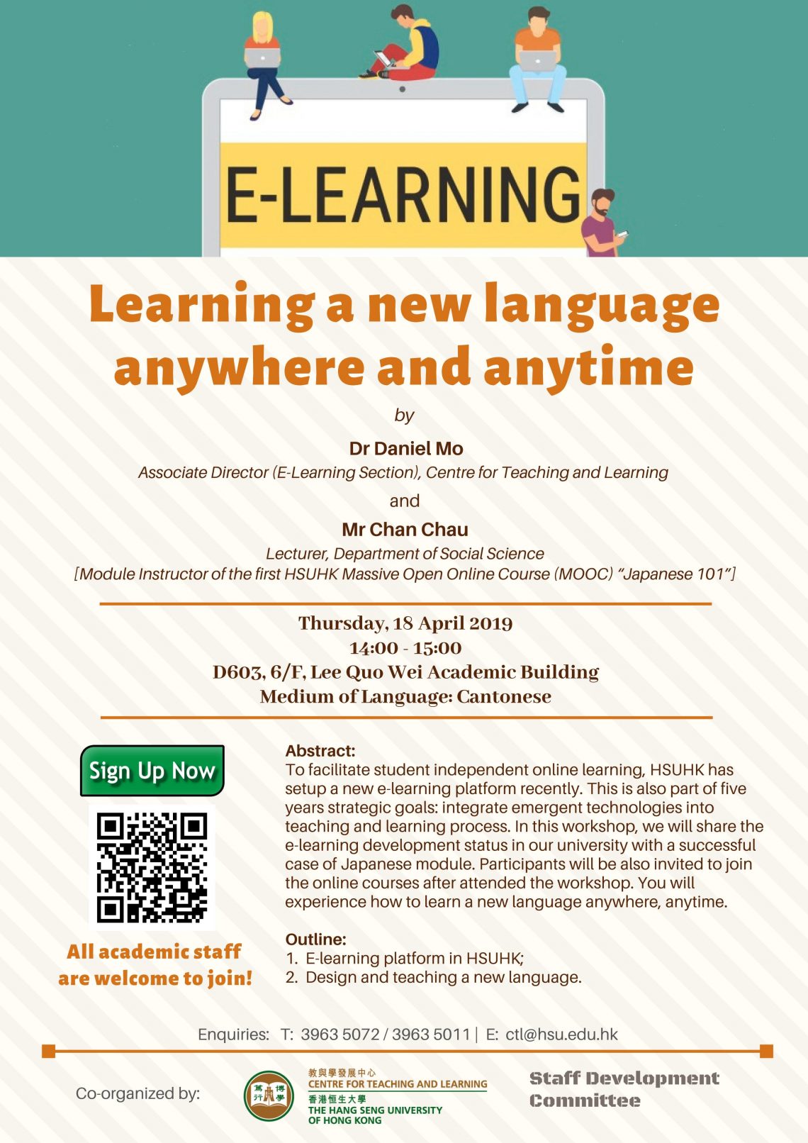 CTL Event_Elearning Poster_Learning a new language anywhere and anytime