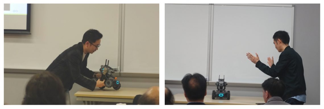 The speakers demonstrated the Lego Robot to participants
