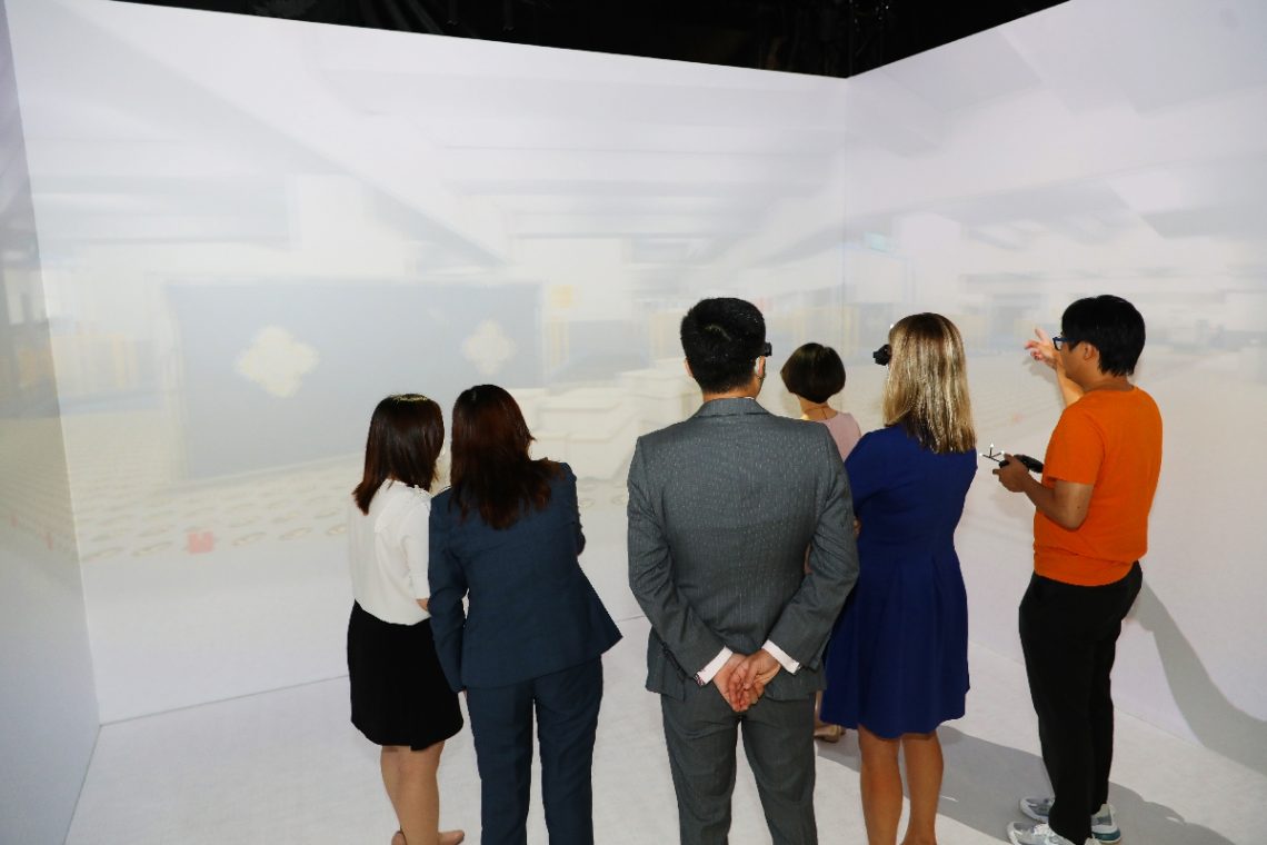 Representatives of DBS Bank visit the Virtual Reality and Big Data Analytics Centre