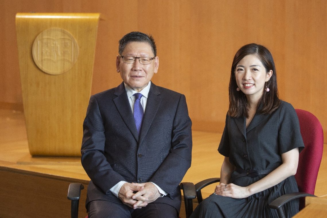 Professor Gilbert Fong, Dean of the School of Translation and Foreign Languages (left) and Dr Shelby Chan, Associate Dean