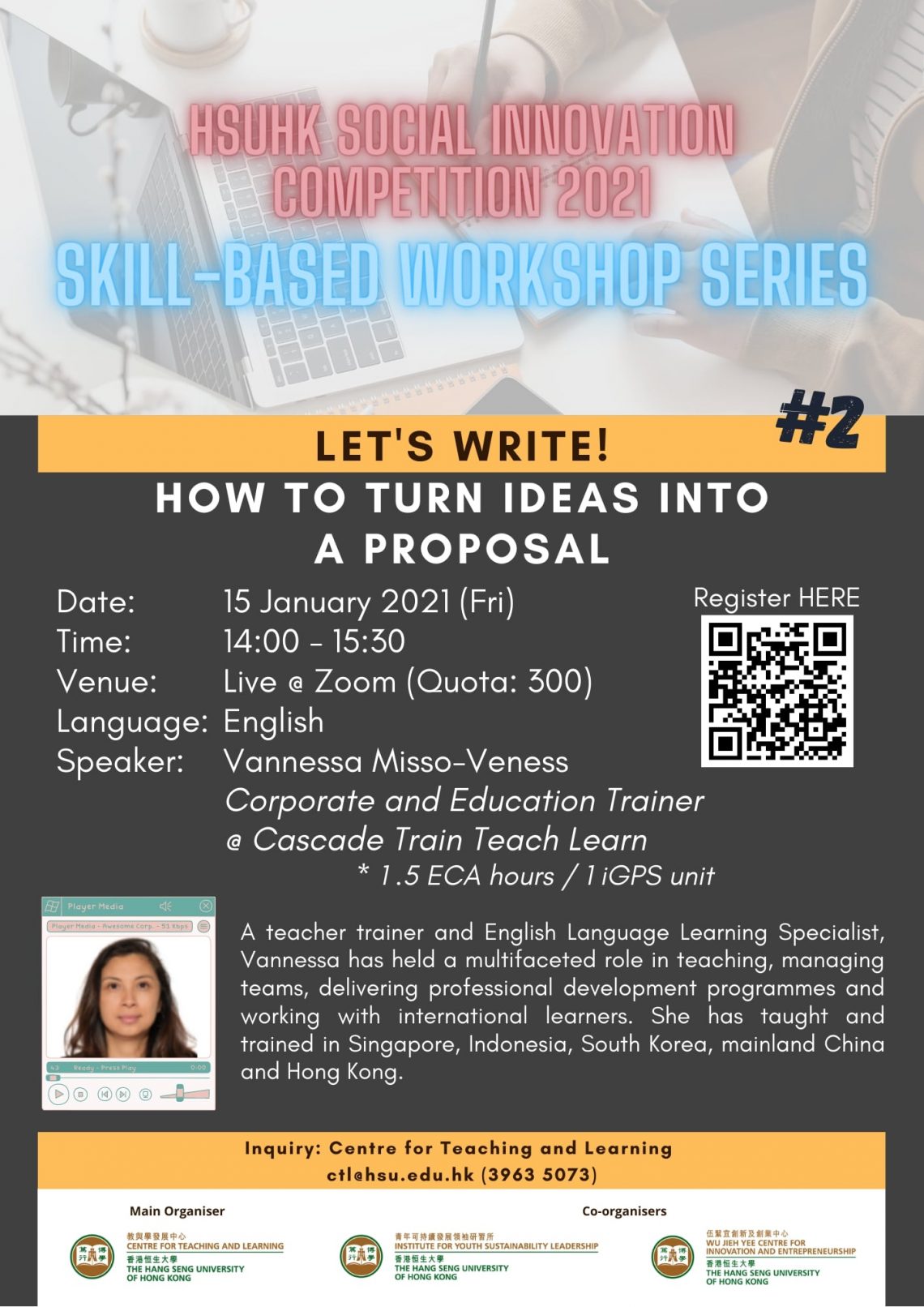 Skill-based Workshop Series #2: Let’s Write!: How to Turn Ideas into a Proposal