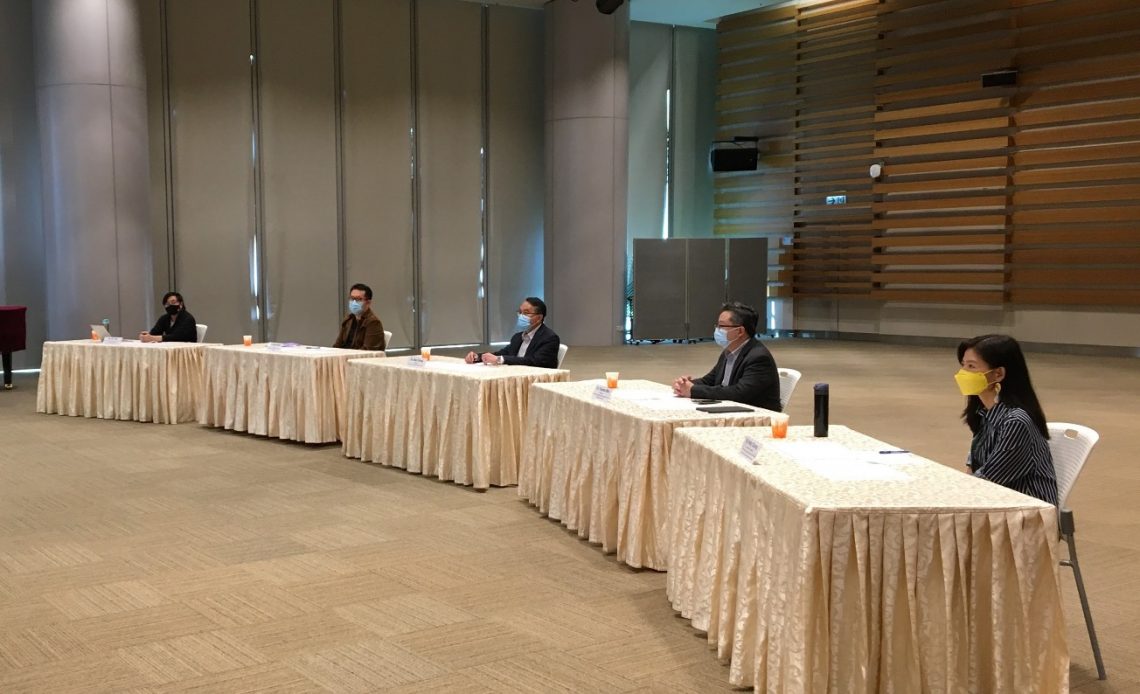 The Competition’s Judging Panel (from right to left): Dr Holly Chung, Dr Thomas Man, Dr Ben Cheng, Dr Chan Chi-kit, and Dr CA Tse.