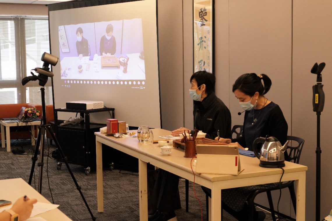 The ‘Art of Chinese Tea Workshop’ Instructor Ms S M Szeto and Assistant Instructor Dr Joyce Lee