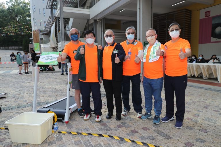 (From left) Dr Jacky Cheung, President Simon Ho, Dr Moses Cheng, Professor Francis Yuen, Professor Roy Chung and Dr Patrick Poon fully supported the "HSUHK FunD Virtual Run”.